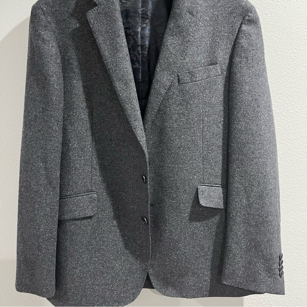 Joseph Abboud Nova Fides Slim Fit Brushed Flannel Wool Blend Blazer Sport 44L - Picture 4 of 8